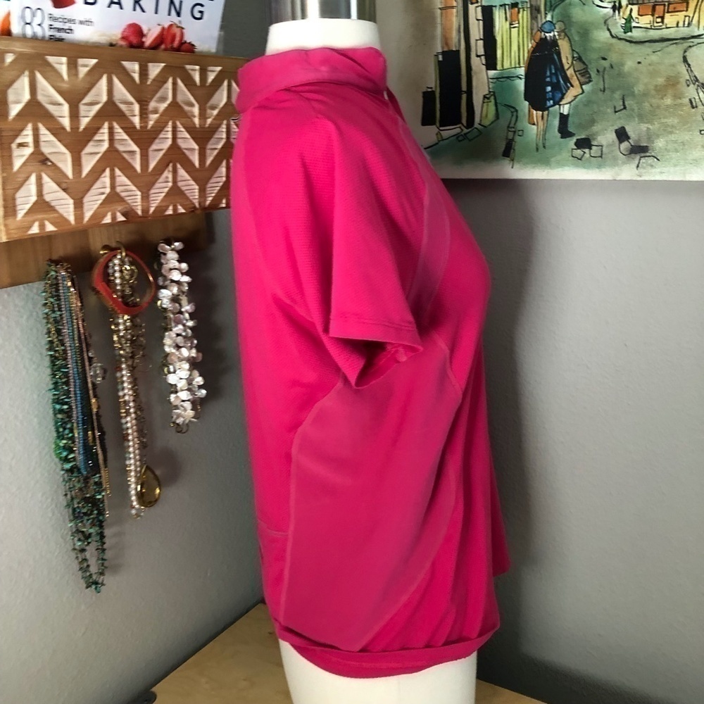 NIKE Athletic Running Mesh Insert Top Women's size M Pink 1/4 Zip Pullover - Picture 4 of 10